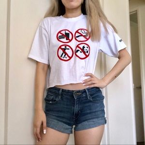 🚫emoji t shirt crop top